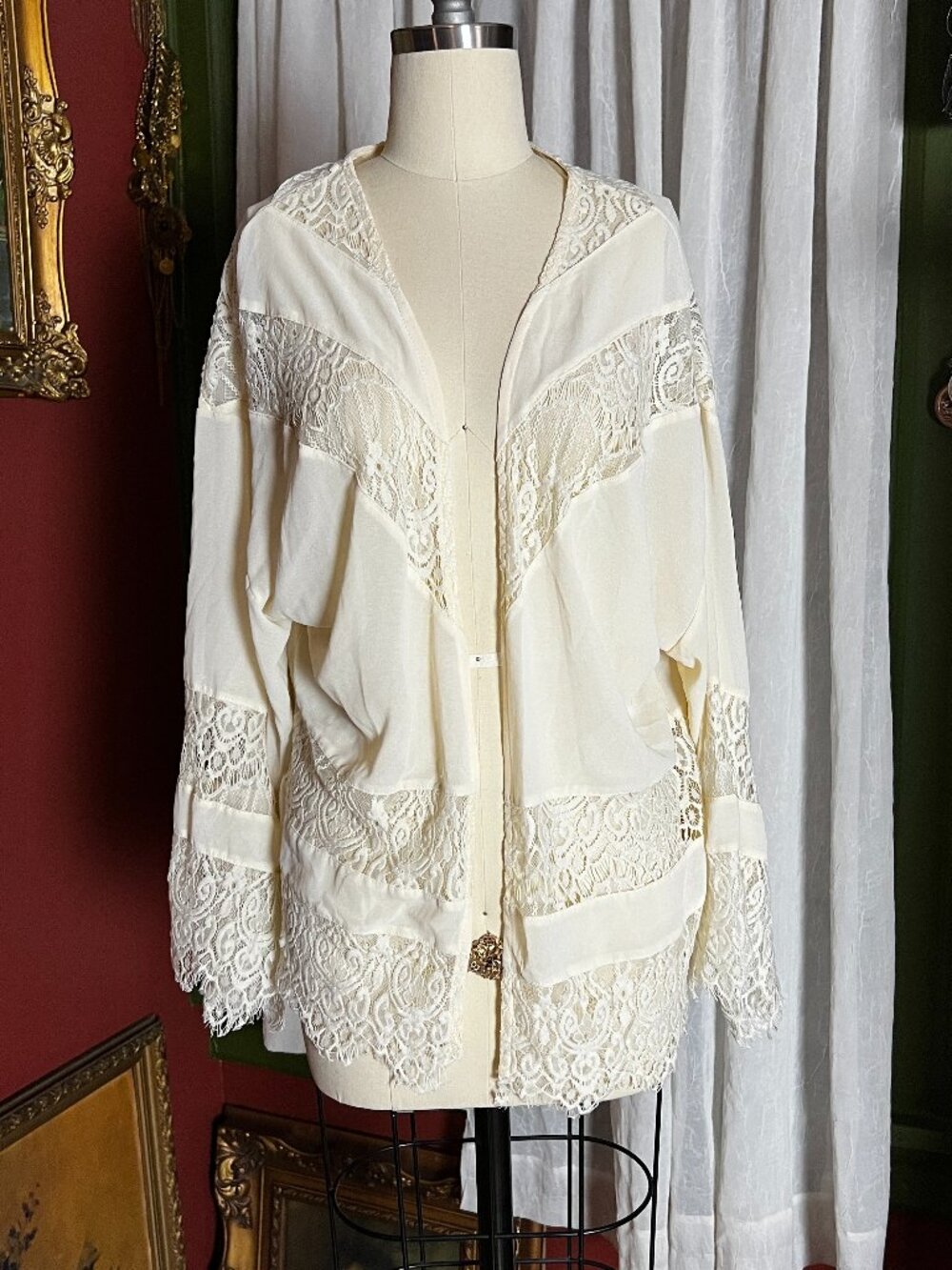 Light lace kimono cardigan